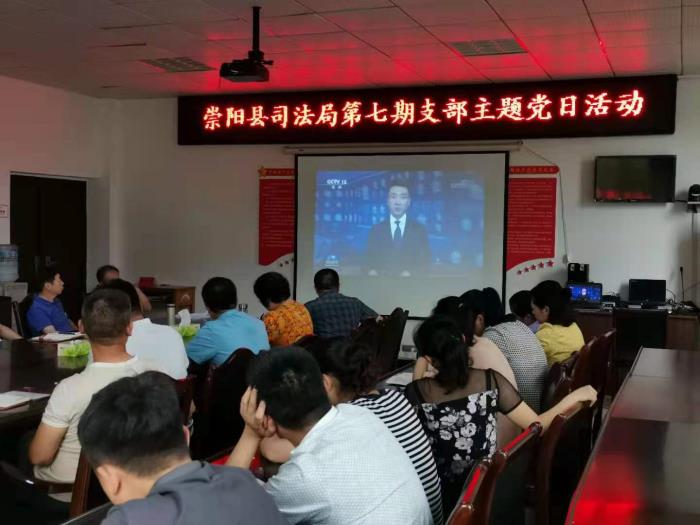 崇阳县司法局第七期支部主题党日活动